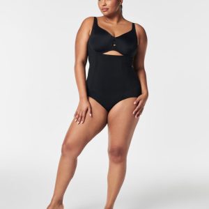 Open-Bust Brief Bodysuit