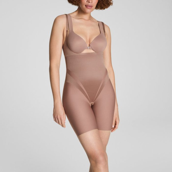Open-Bust Mid-Thigh Bodysuit