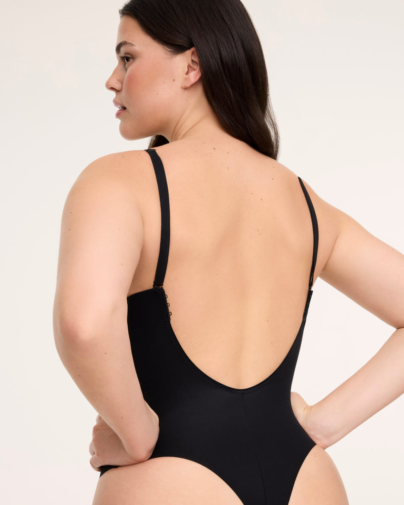 Plunge Low-Back Thong Bodysuit - Image 3