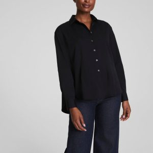 Poplin Oversized Button-Up Shirt