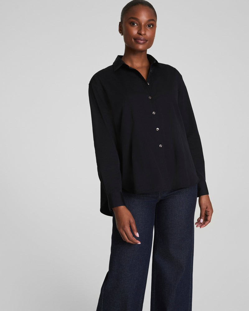 Poplin Oversized Button-Up Shirt
