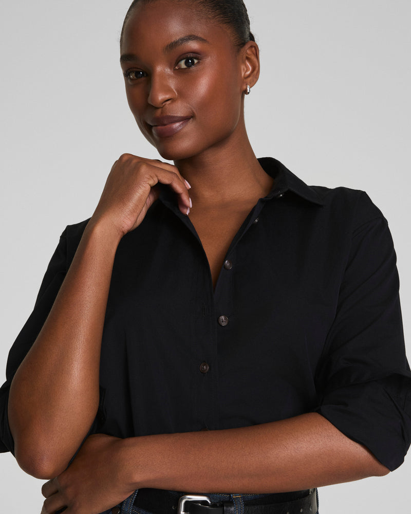 Poplin Oversized Button-Up Shirt - Image 3