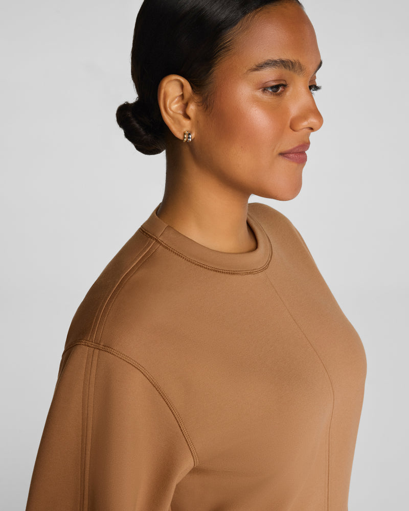 Ponte Crewneck Long Sleeve Top - Image 3