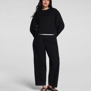Ponte Pleated Tapered Pant