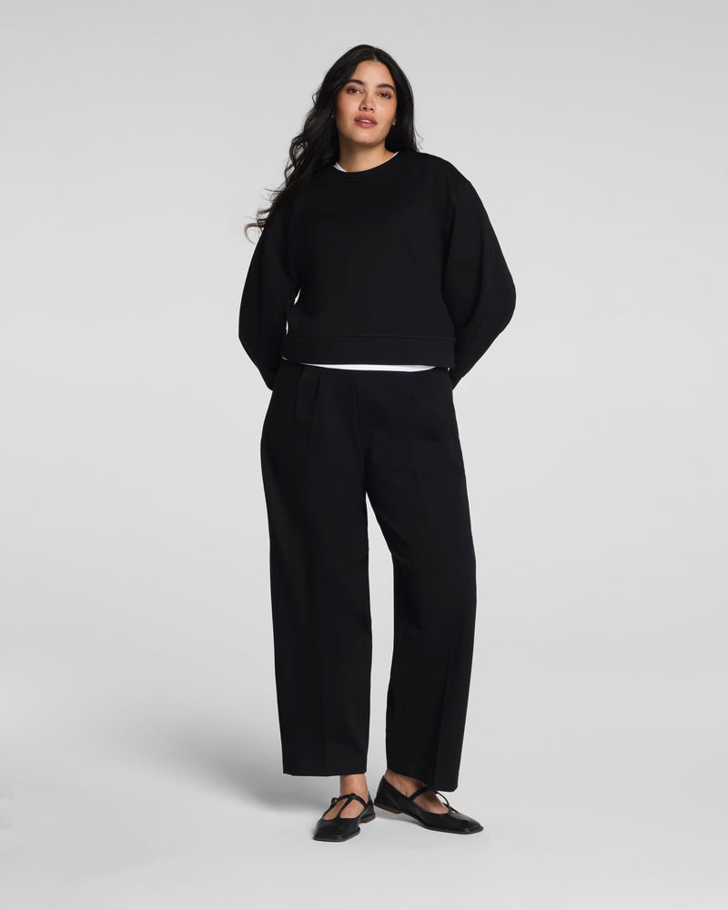Ponte Pleated Tapered Pant