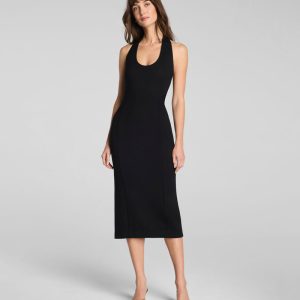 Ponte Halter Midi Dress