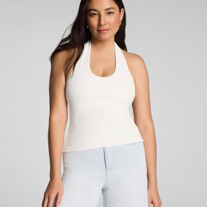 Ribbed Knit Halter Tank