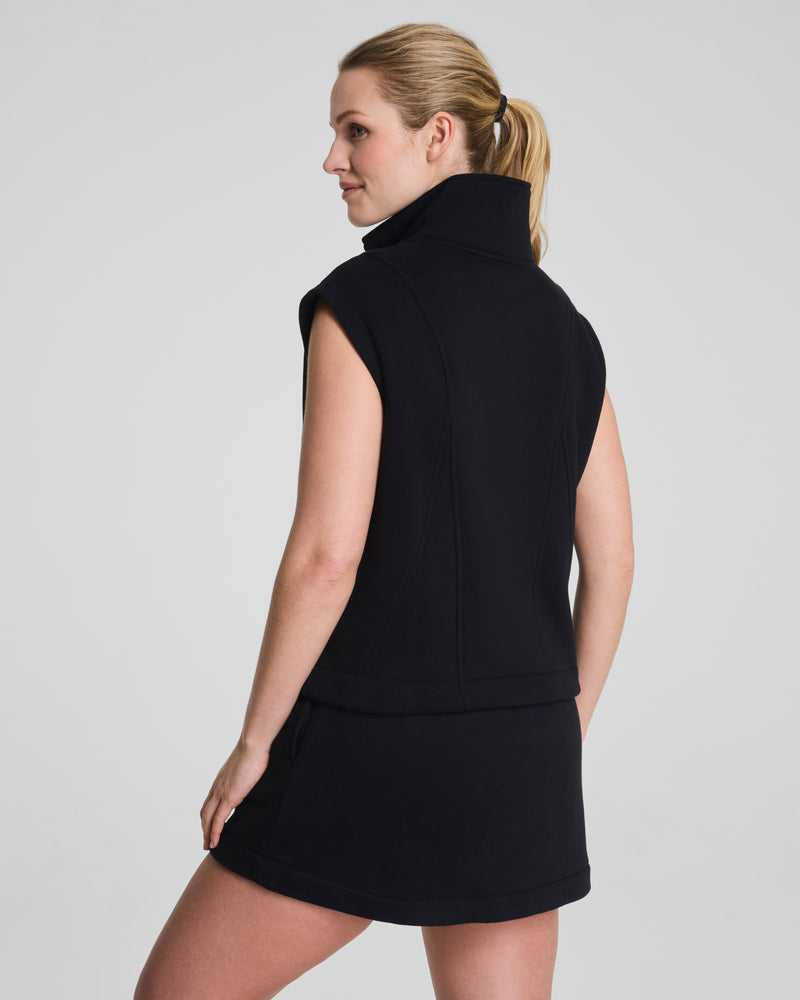 Cotton Fleece Half Zip Vest - Image 2