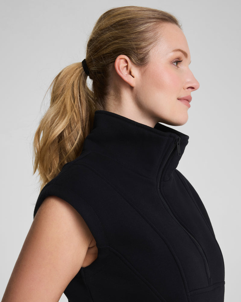 Cotton Fleece Half Zip Vest - Image 3