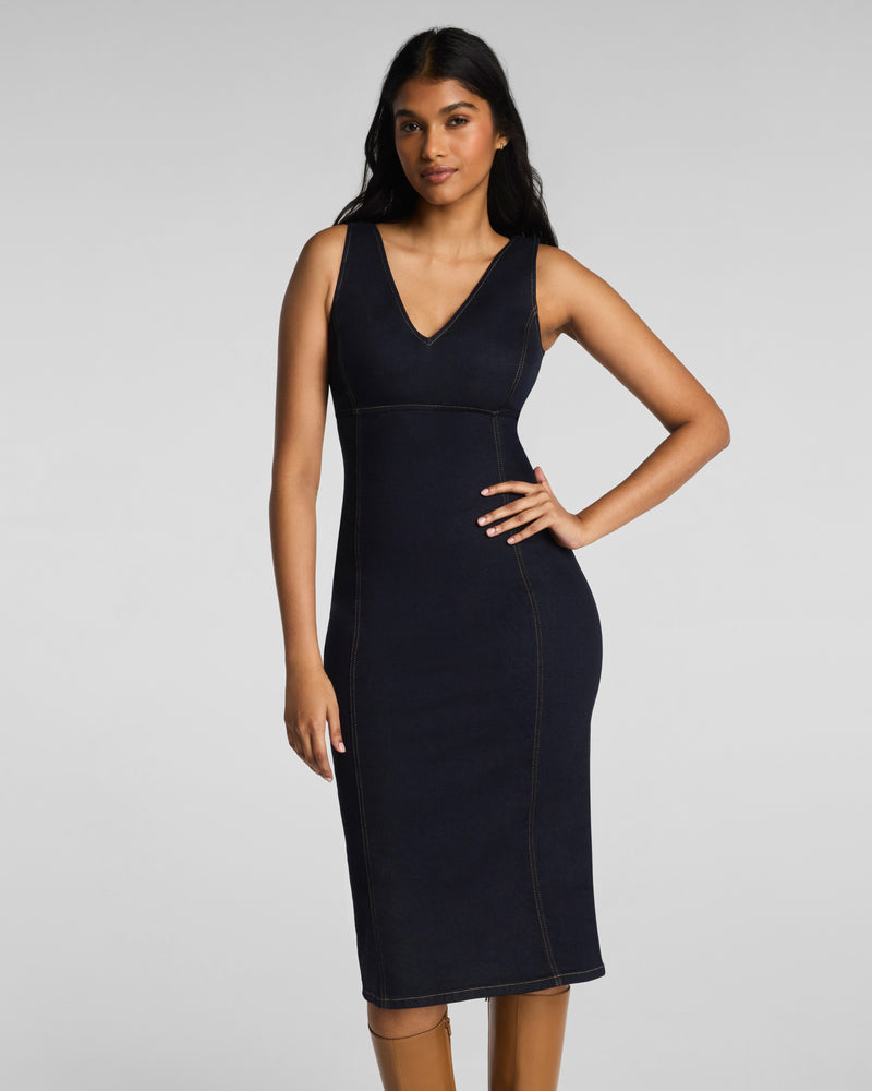 Denim Midi Dress - Image 4