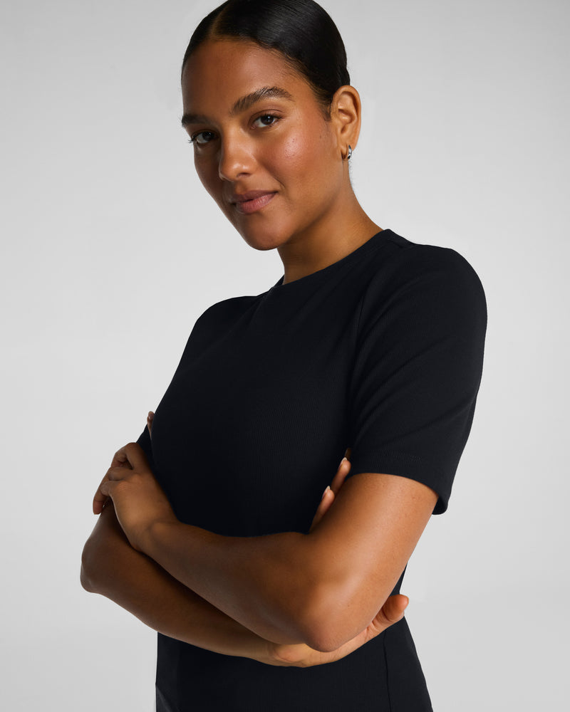 Ribbed Knit Crewneck Tee - Image 3