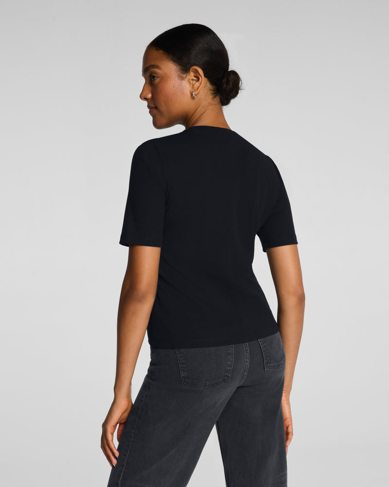Ribbed Knit Crewneck Tee - Image 2