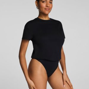 Lightweight Cotton Crewneck Short Sleeve Bodysuit