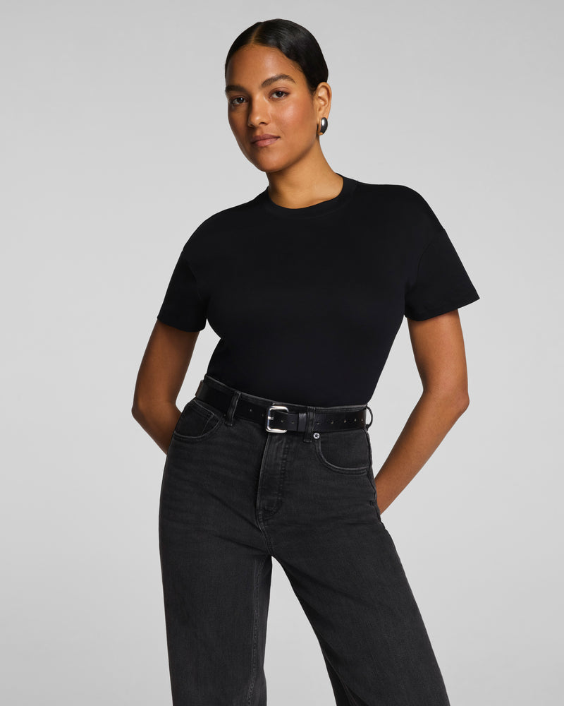 Lightweight Cotton Crewneck Short Sleeve Bodysuit - Image 2
