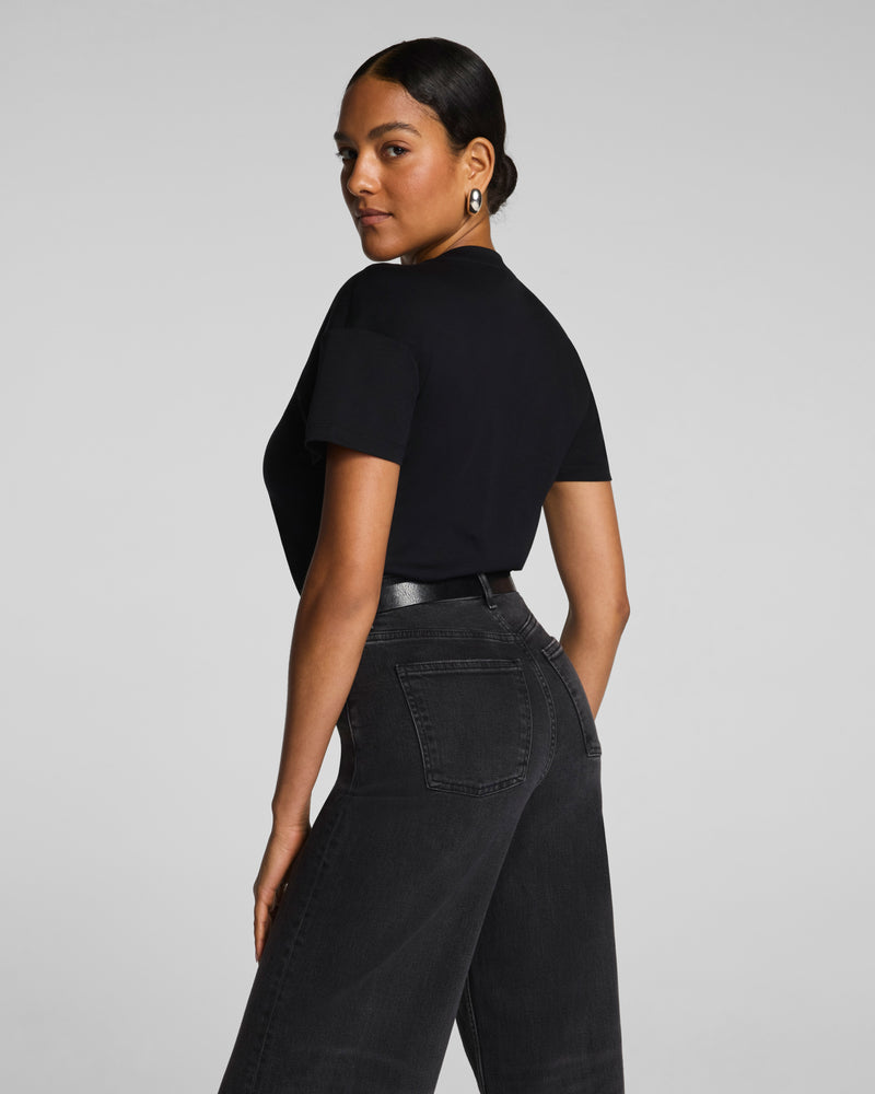 Lightweight Cotton Crewneck Short Sleeve Bodysuit - Image 3