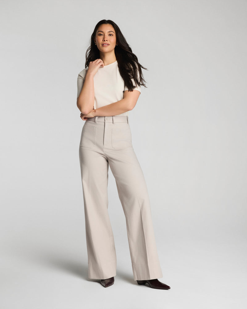 Wide Leg Pant with Patch Pockets