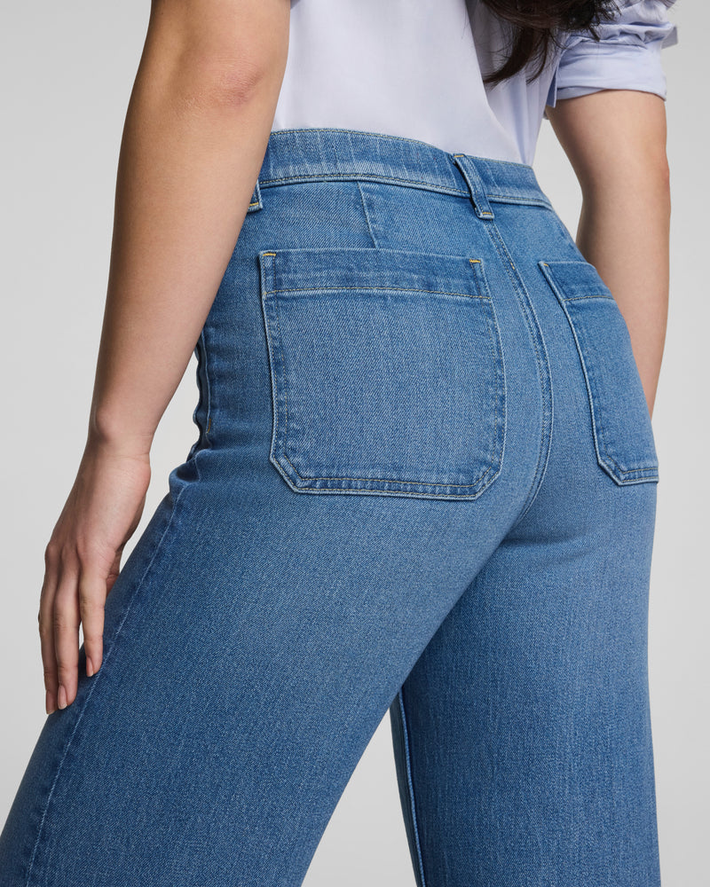 Mid-Rise Easy Flare Jeans with Patch Pockets - Image 5