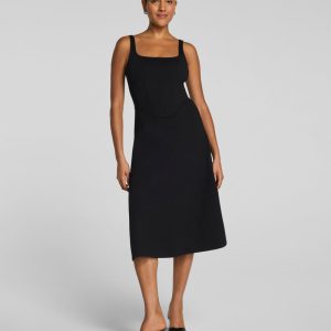 Ponte Fit and Flare Midi Dress