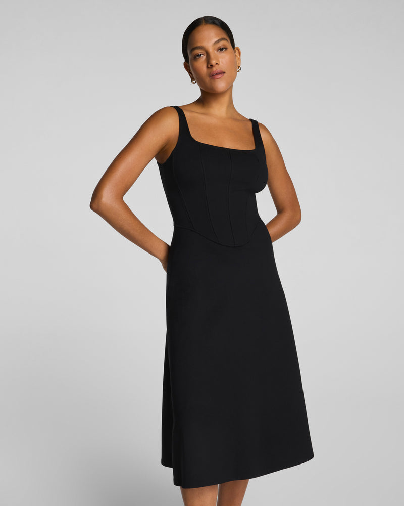Ponte Fit and Flare Midi Dress - Image 3