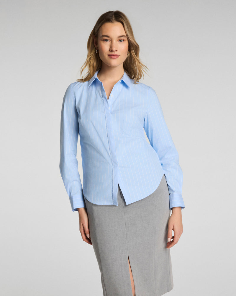 Poplin No-Gape Tailored Button Down