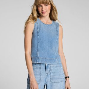 Lightweight Denim Shell Tank
