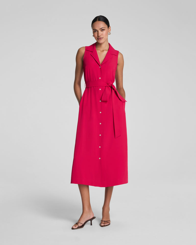 Belted Midi Shirt Dress