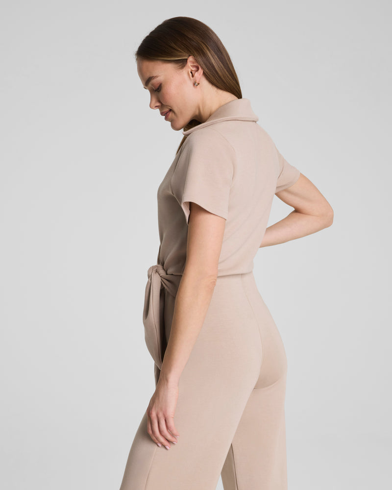 Collared Tie-Waist Jumpsuit - Image 4