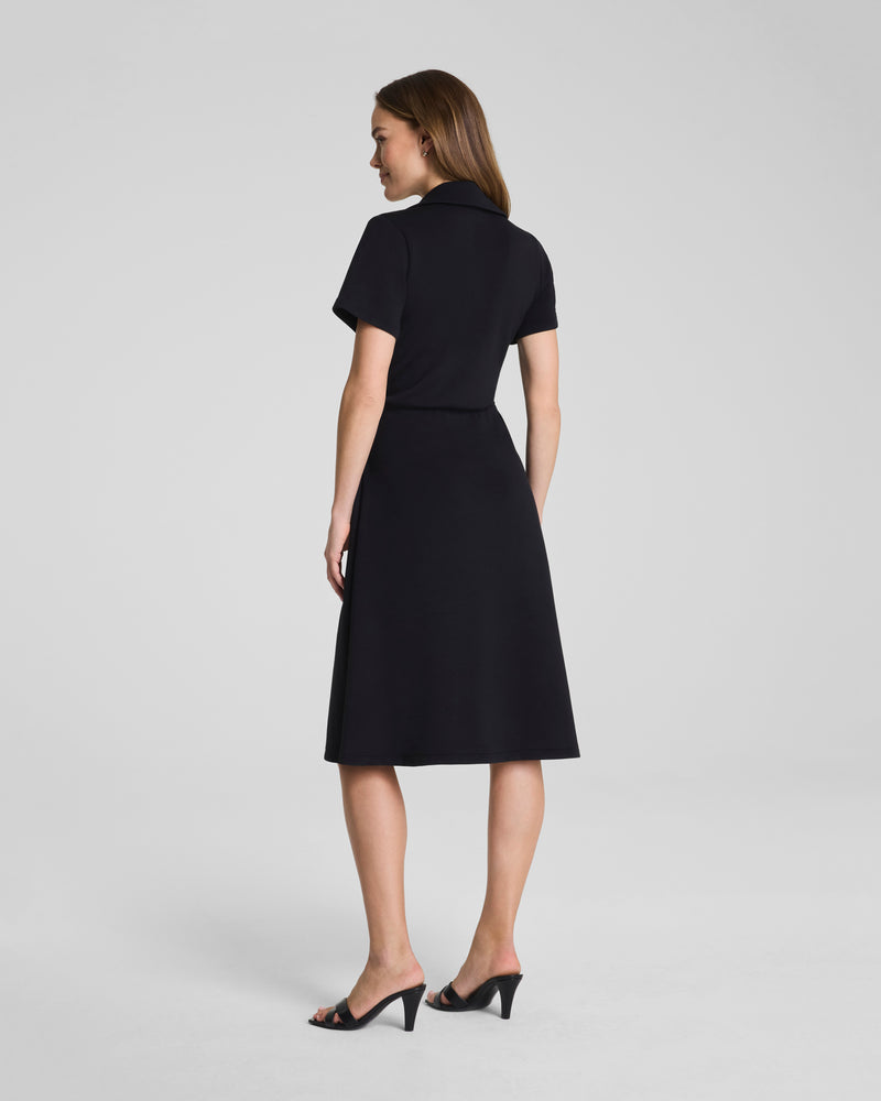 Collared Tie-Waist Midi Dress - Image 2