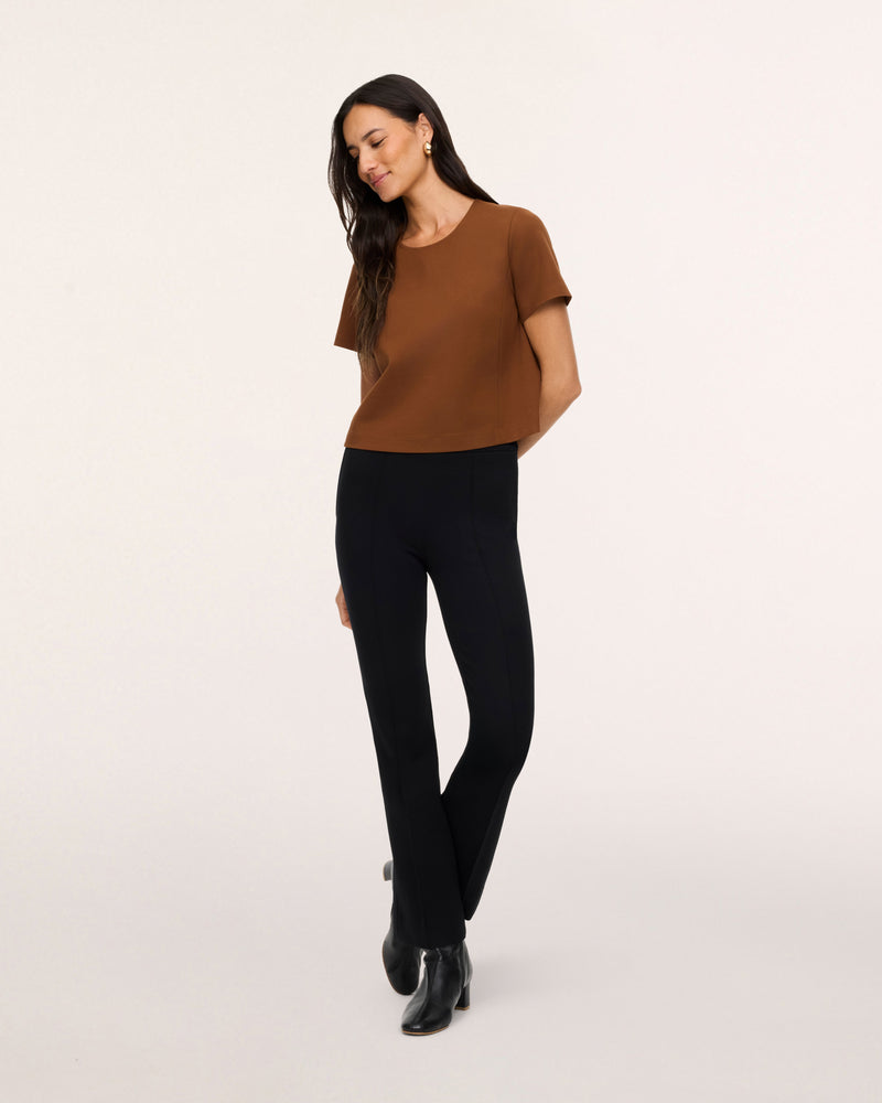 Ponte Crewneck Cropped Tee - Image 3