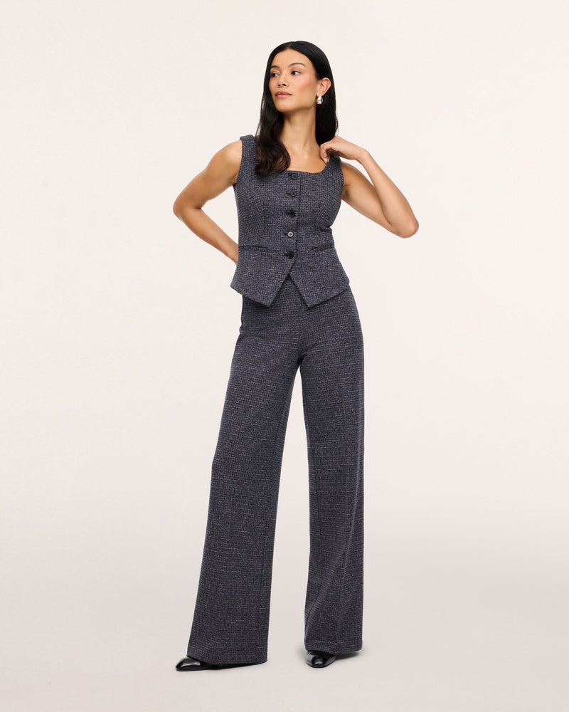Ponte Jacquard Tailored Vest - Image 4