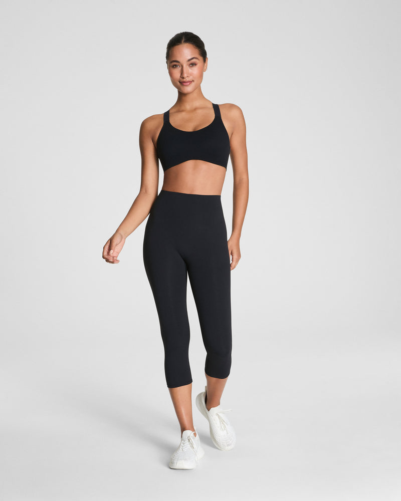 Cropped Leggings with Mid-Tummy Compression, 19""