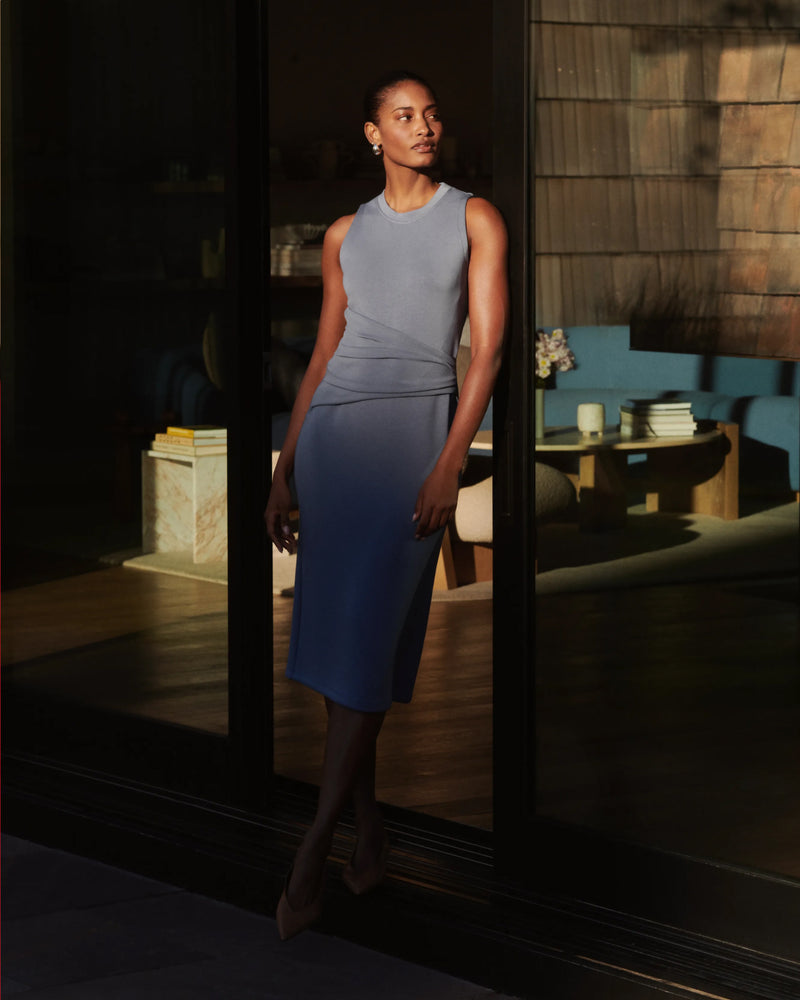 Draped Tank Midi Dress