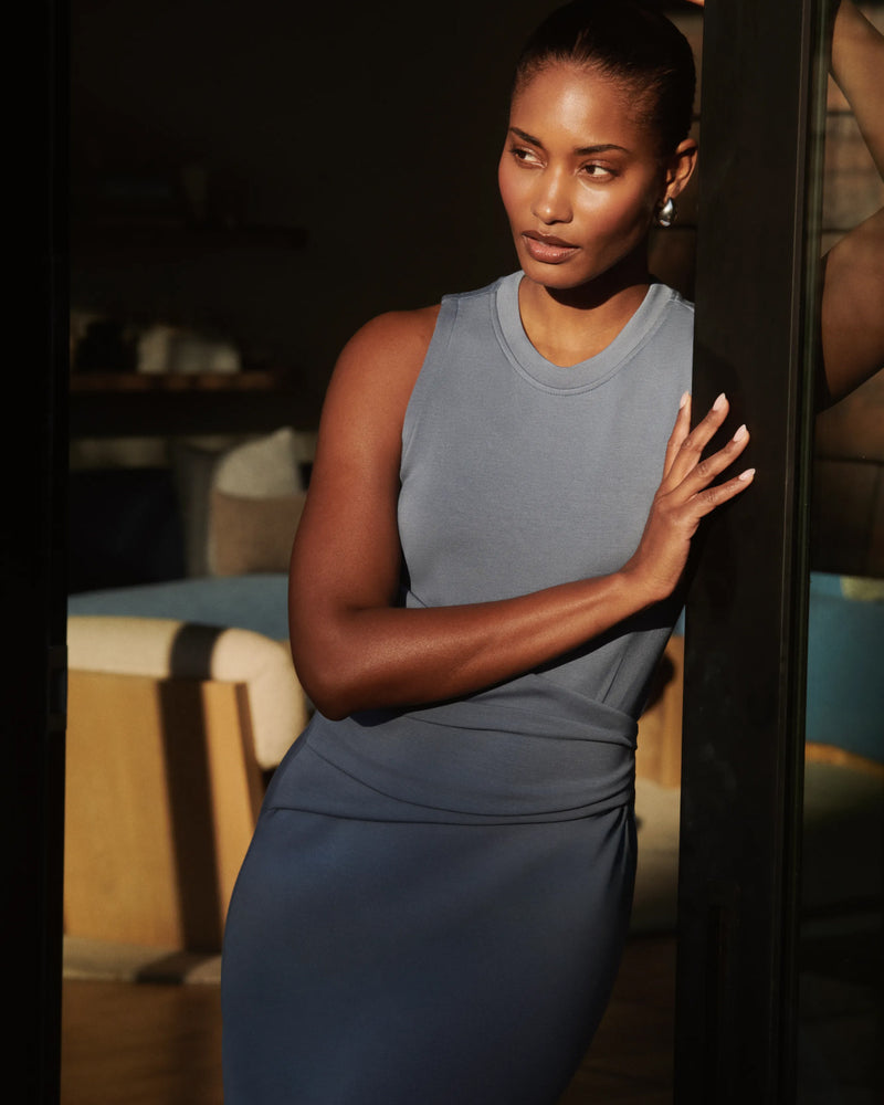 Draped Tank Midi Dress - Image 2